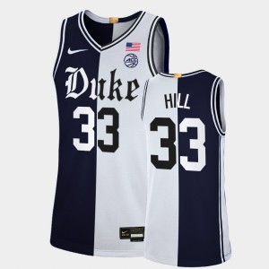 Men's Duke Blue Devils #33 Grant Hill Black White Cameron Brotherhood Limited Split Edition College Basketball Jersey 438866-856