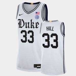 Men's Duke Blue Devils #33 Grant Hill White The Brotherhood Alumni Limited College Basketball Jersey 373759-532