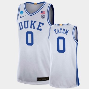 Men's Duke Blue Devils #0 Jayson Tatum White 2022 NCAA Limited Basketball March Madness Jersey 632106-847