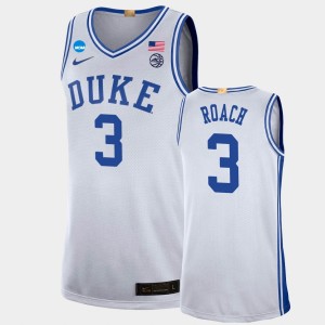 Men's Duke Blue Devils #3 Jeremy Roach White 2022 NCAA Limited Basketball March Madness Jersey 989669-449