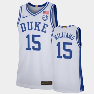 Men's Duke Blue Devils #15 Mark Williams White Limited College Basketball Jersey 573270-422