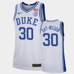 Men's Duke Blue Devils #30 Shayeann Day-Wilson White Limited College Basketball Jersey 766245-162