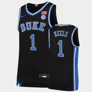 Men's Duke Blue Devils #1 Trevor Keels Black Limited College Basketball Jersey 995301-738