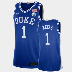 Men's Duke Blue Devils #1 Trevor Keels Royal Authentic College Basketball Jersey 537126-649