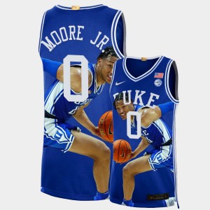 Men's Duke Blue Devils #0 Wendell Moore Jr. White 2022 March Madness Highlights Fashion Edition College Basketball Jersey 469804-252