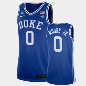 Men's Duke Blue Devils #0 Wendell Moore Jr. Royal 2022 NCAA Limited Basketball March Madness Jersey 542791-472