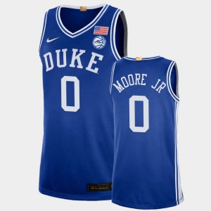 Men's Duke Blue Devils #0 Wendell Moore Jr. Royal Authentic College Basketball Jersey 406106-892