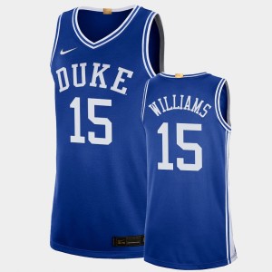 Men's Duke Blue Devils #15 Mark Williams Blue 2022 NBA Draft top prospect Limited College Basketball Jersey 687838-512