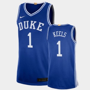 Men's Duke Blue Devils #1 Trevor Keels Blue 2021 Class Limited College Basketball Jersey 156057-814