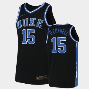 Men's Duke Blue Devils #15 Alex O'Connell Black College Basketball Replica Jersey 614091-987