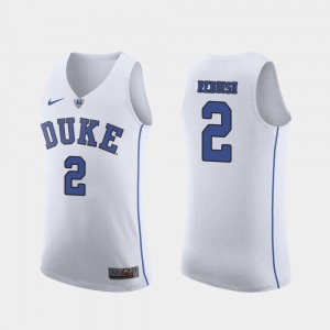 Men's Duke Blue Devils #2 Cam Reddish White March Madness College Basketball Authentic Jersey 267333-902