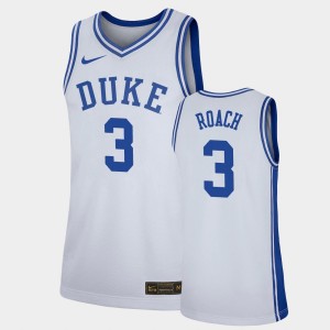 Men's Duke Blue Devils #3 Jeremy Roach White Basketball Replica Jersey 726298-376