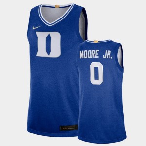 Men's Duke Blue Devils #0 Wendell Moore Jr. Royal Rivalry Limited 100th Anniversary Jersey 301252-821